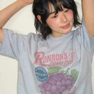 [RONRON] Vintage Grape Over Fit T Shirt / 3colors