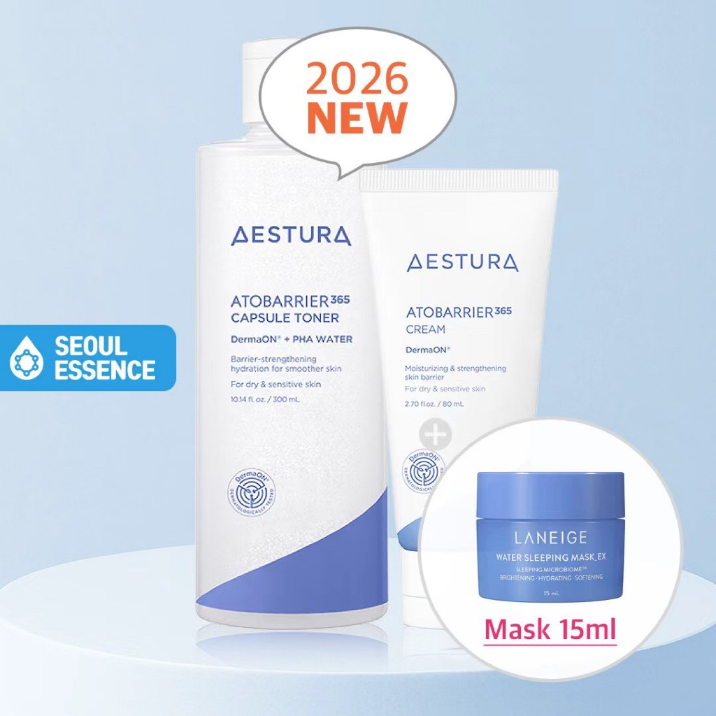 AESTURA Atobrier 365 Capsule Toner 300ml / Cream 80ml - Derma Solution, Moisture Capsule, Sensitive Skin