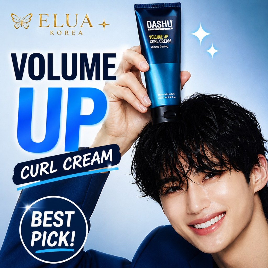 DASHU Daily Volume Up Curl Cream 180ml จัดแต่งทรงผม Essence Wax Natural Curl Care