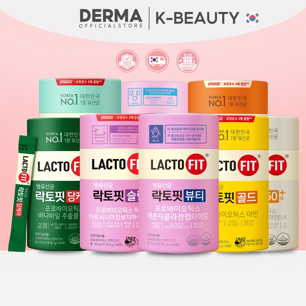 [LACTO-FIT] อัพเกรด Probiotics Gold/Beauty/Slim/Kids/MOMS/Diet/Core max/vegan/EVE/Liver/Blooded Sugar