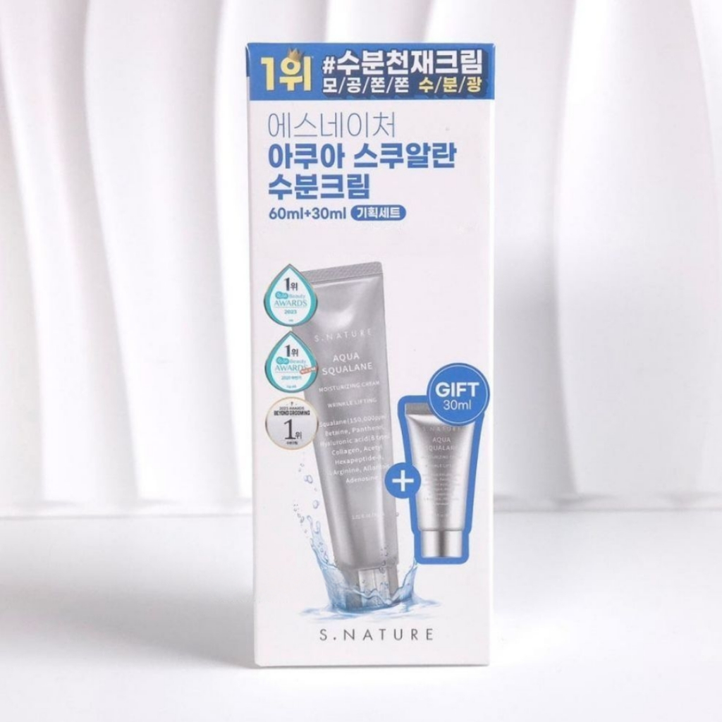 [S.NATURE] S.NATURE Aqua Squalane Moisturizing Cream [60ml + 30ml]