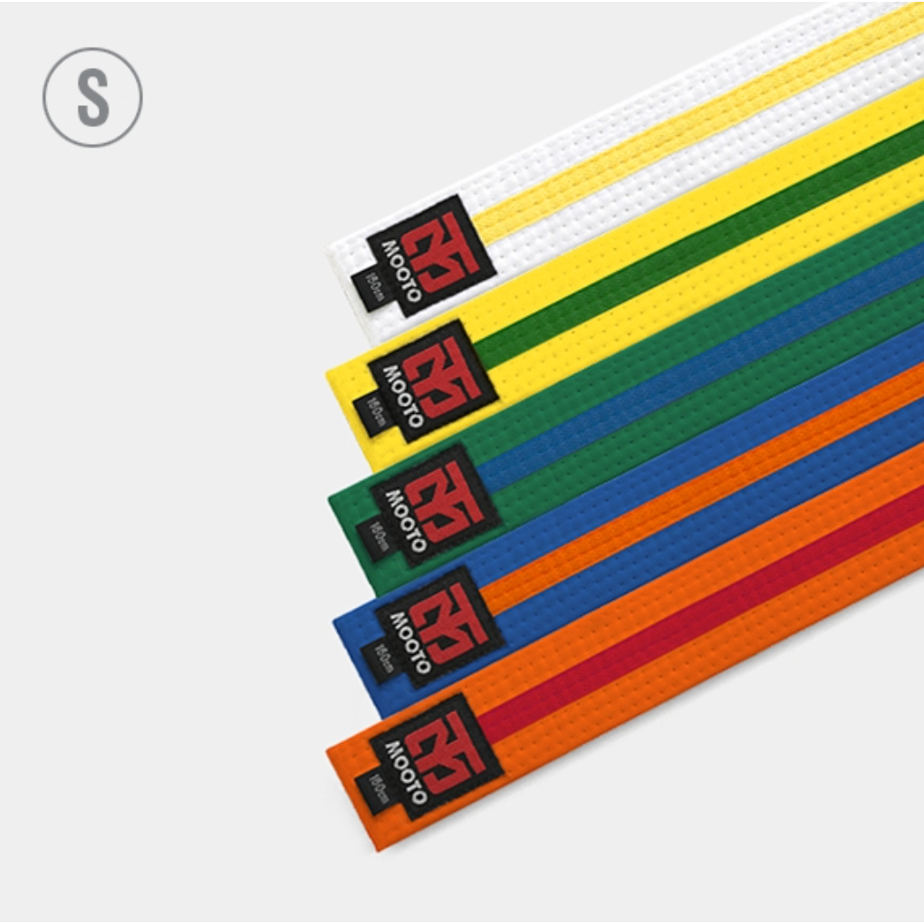 [Mooto] อุปกรณ์เสริมเทควันโด และศิลปะการต่อสู้ Stripe Taekwondo Belt (4CM)