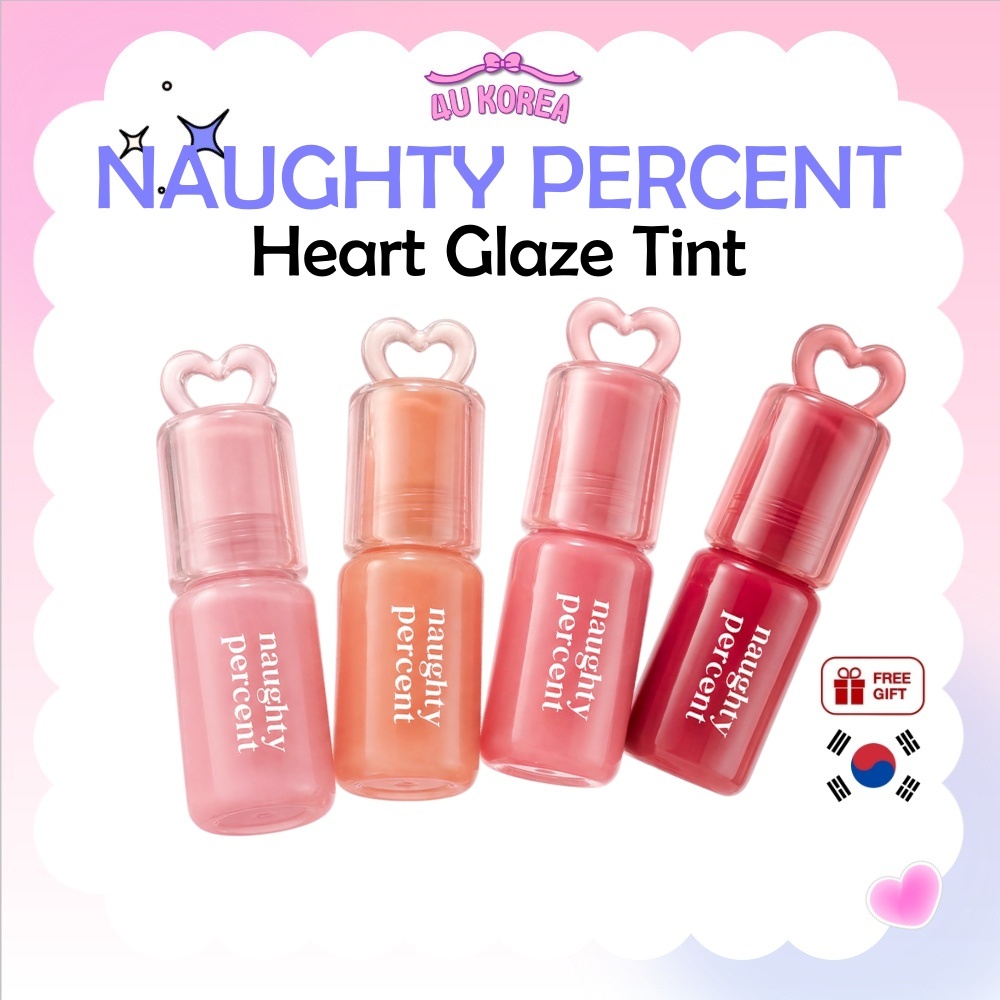 NAUGHTY PERCENT Heart Glaze Tint 3g – 4 สี / K-BEAUTY