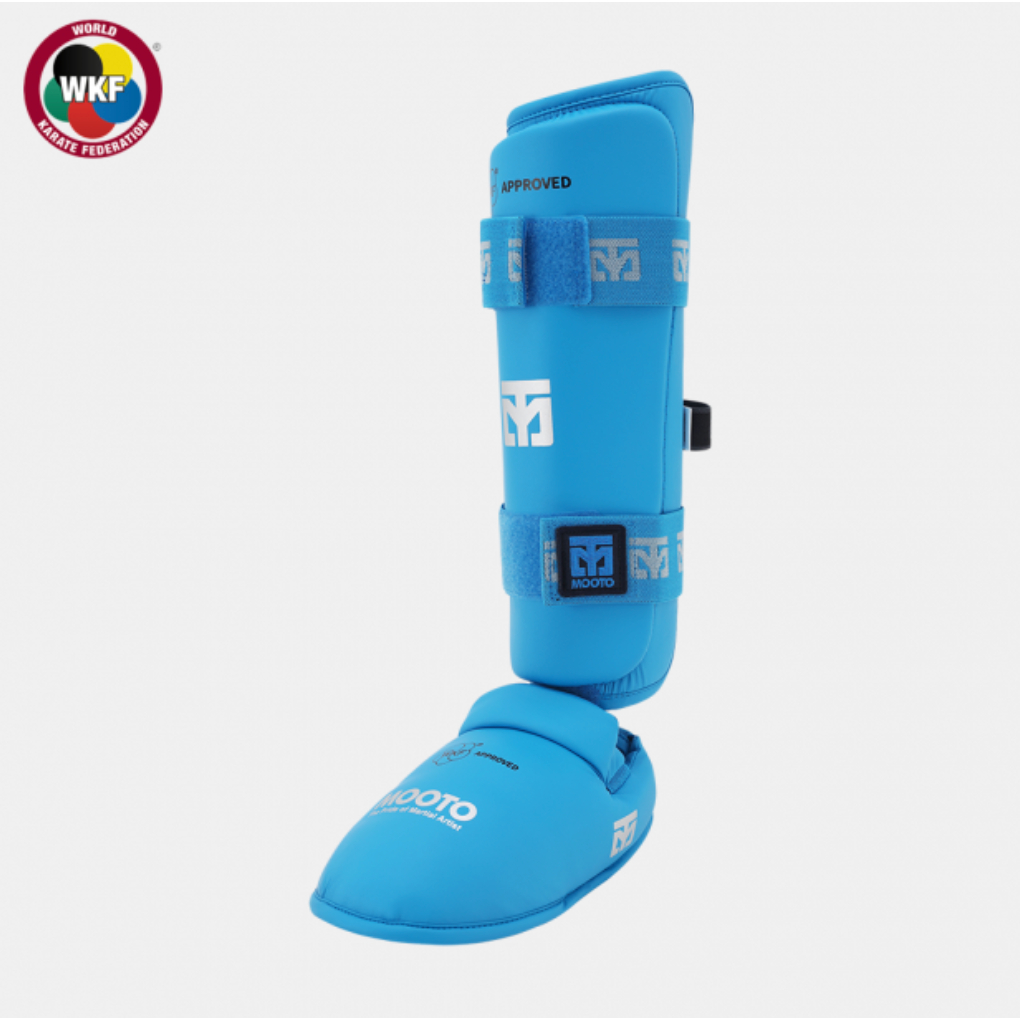 [Mooto] Karate Shin Pad & Foot Protector ศิลปะการต่อสู้ Accs - สีฟ้า