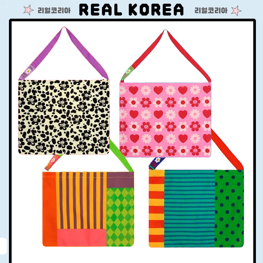 Wiggle Wiggle น้ําหนักเบา Daily Eco Bag Reusable Tote Bag กระเป๋าช้อปปิ้งลําลองเกาหลีออกแบบน่ารัก