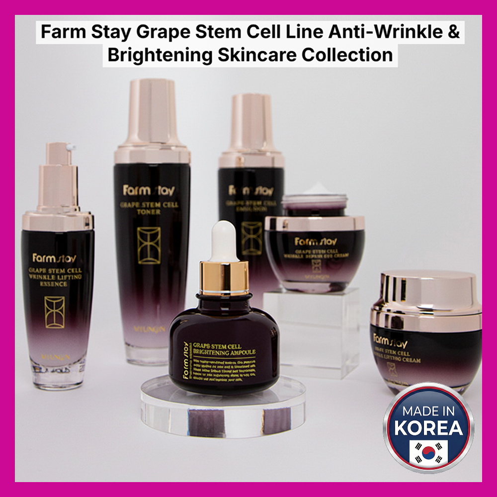 [K-Beauty] Farm Stay Grape Stem Cell Line Anti-Wrinkle & Brightening Skincare Collection