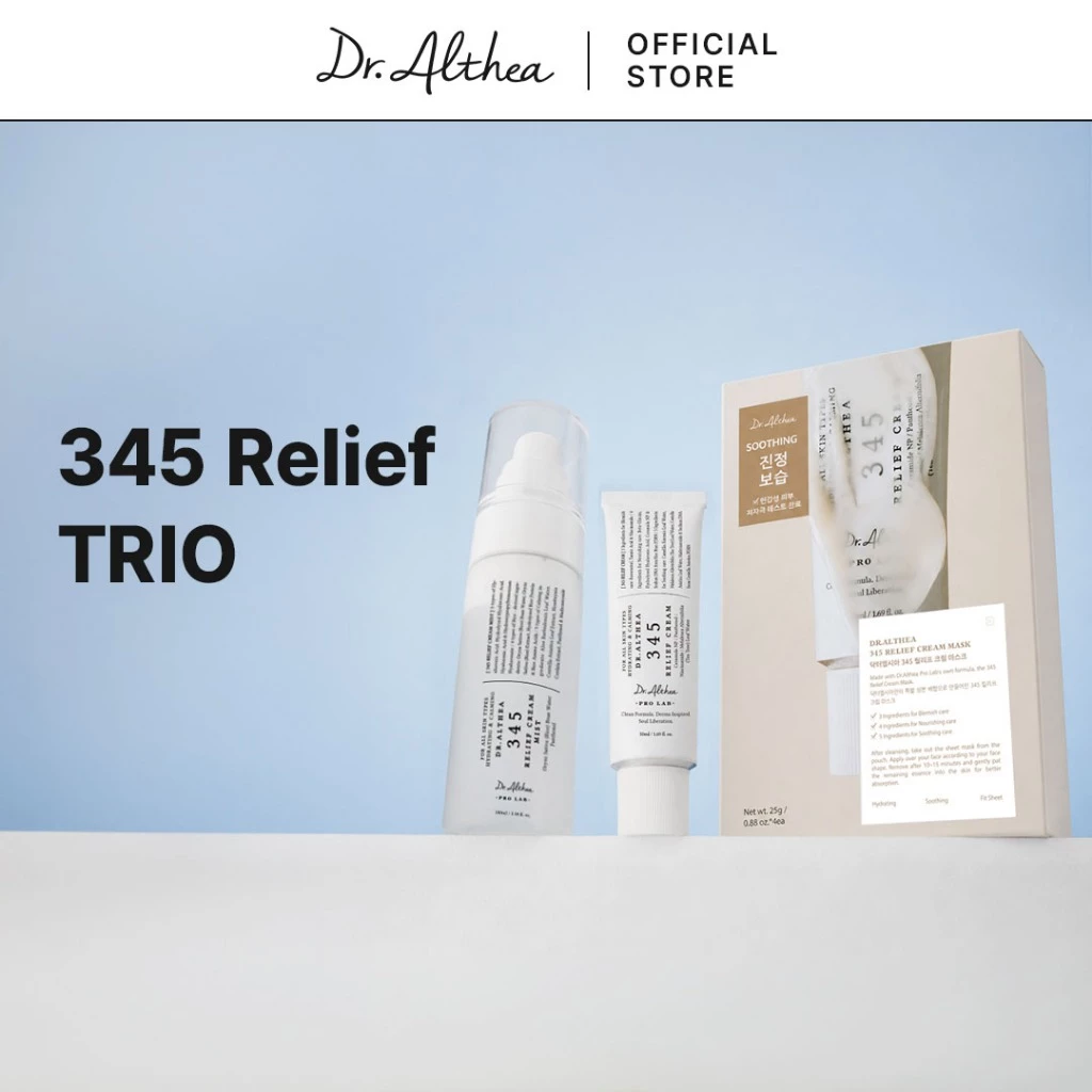 ดร.อัลธีอา 345 รีลีฟ ทรีโอ | 345 Relief Cream 50ml + 345 Relief Cream Mist 100ml + 345 Relief Cream Mask 4EA