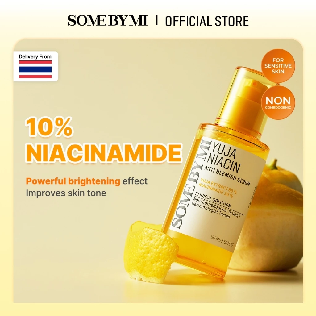 SOME BY MI Yuja Niacin Anti-Blemish Serum [50ml], ปรับสีผิว, ลดรอยสิว, ผิวกระจ่างใส