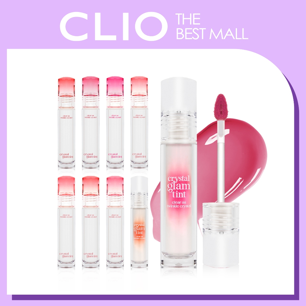 CLIO Crystal Glam Tint 3.4g - ลิปทินท์กลอส เคริสตัล สีสวยชัด ติดทนนาน เครื่องสำอางเกาหลี