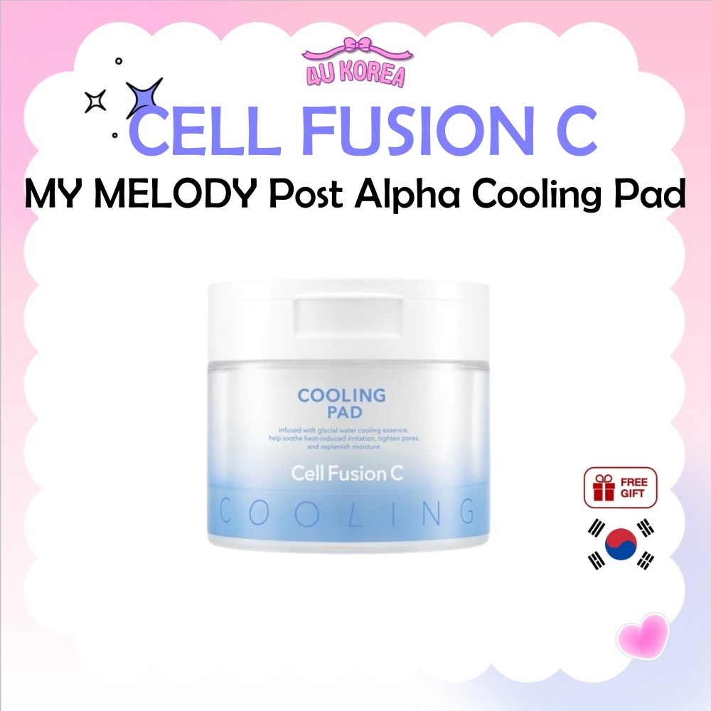 CELL FUSION C MY MELODY Post Alpha Cooling Pad แผ่นเพื่อความเย็นสบายและปลอบประโลมผิว 70EA / K-BEAUTY