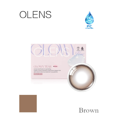 OLENS GLOWY TEAR BROWN คอนแทคเลนส์ 2P 1 เดือน