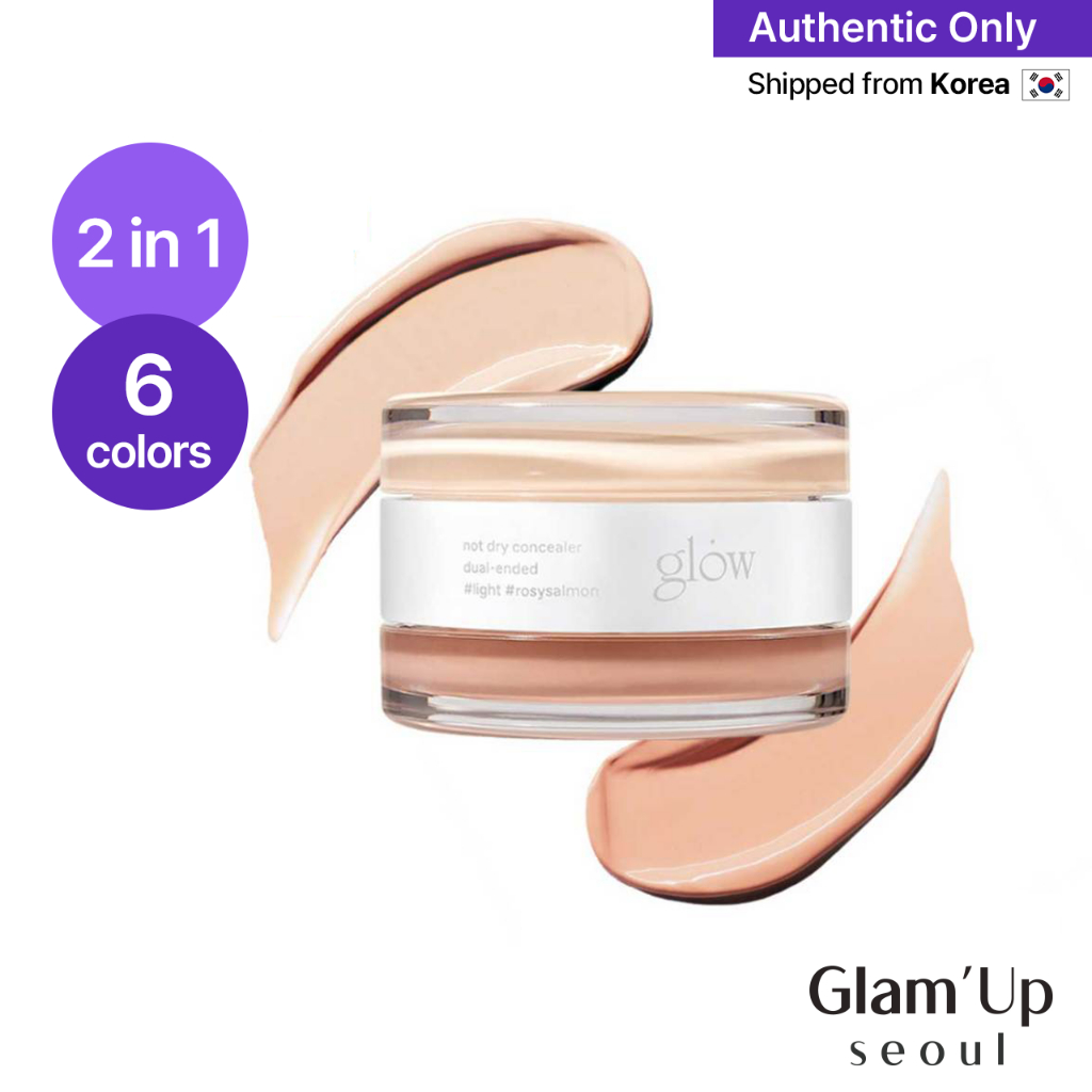 🇰🇷 [GLOW] (2in1) คอนซีลเลอร์ แบบสองหัว 10 กรัม สําหรับจุดด่างดํา และใต้ตา