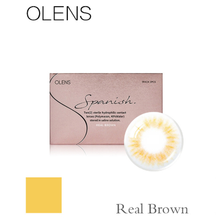 OLENS SPANISH REAL Brown คอนแทคเลนส์ 2P 1 เดือน