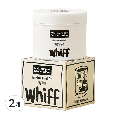 WHIFF Natural Hinoki Oil Indoor Deodorizer 300ml x2, Home Odor Care Air Freshener