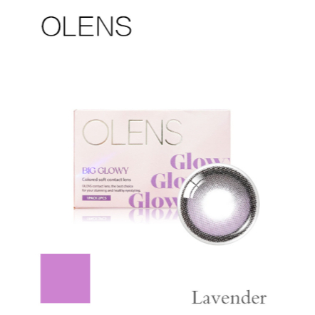 OLENS BIG GLOWY LAVENDER คอนแทคเลนส์ 2 เดือน 1P