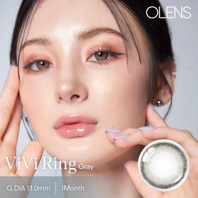 OLENS Official ViVi Ring คอนแทคเลนส์ 2P สีเทา 1 เดือน
