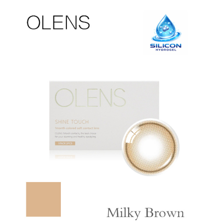 O-LENSE SHINE TOUCH MILKY Brown คอนแทคเลนส์ 2P 1 เดือน