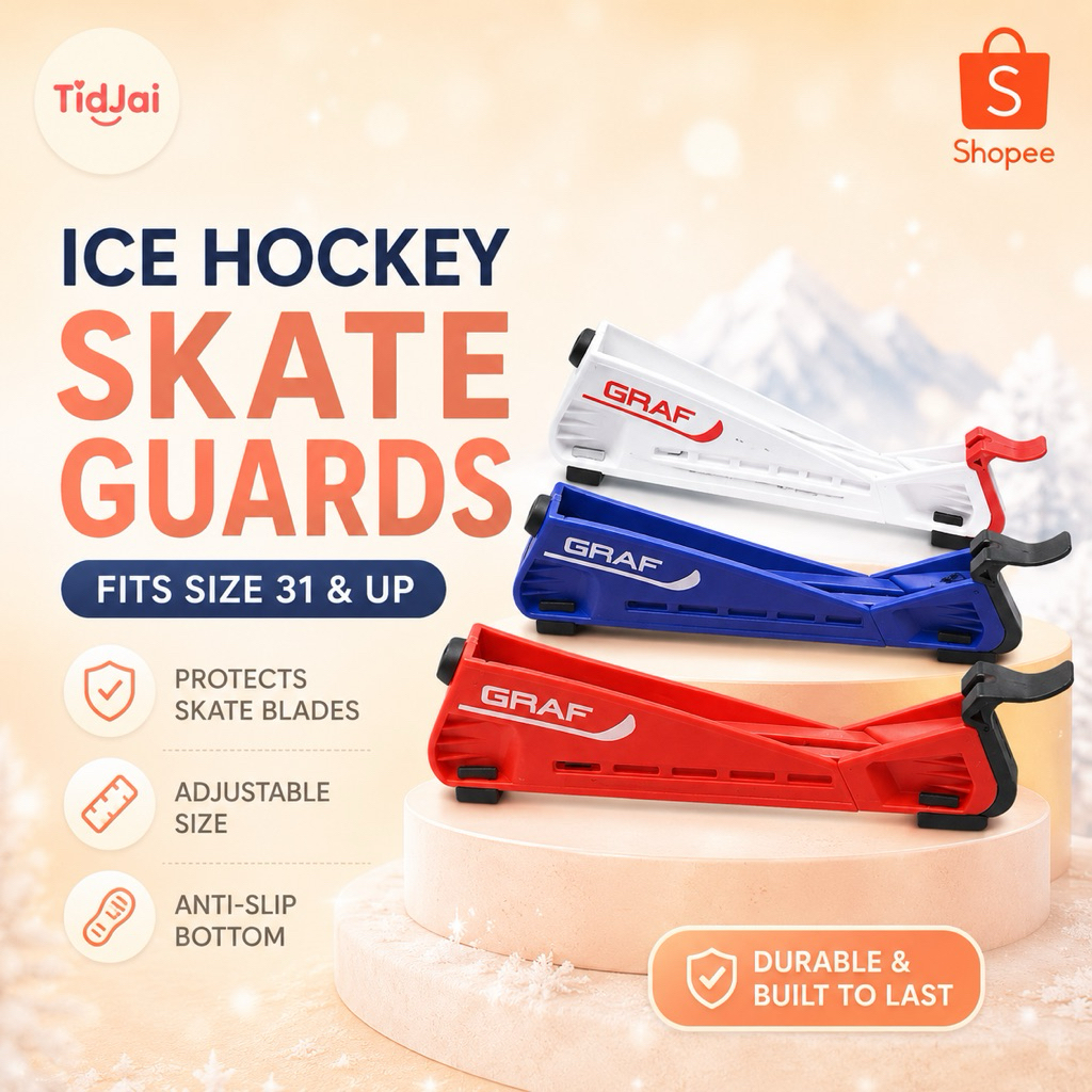 ที่ครอบใบสเก็ตฮอกกี้ GRAF Skate Guard ปรับขนาดได้ Size 31 ขึ้นไป กันลื่น ป้องกันใบมีด