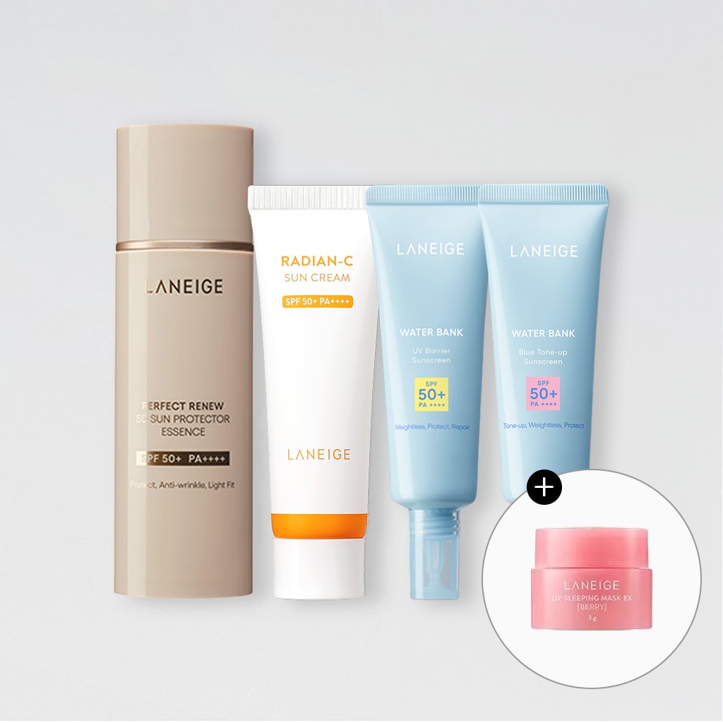 LANEIGE Sun Cream Collection Radian-C, UV Barrier, 5D Sun Protector Essence, Blue Tone-up Sun cream