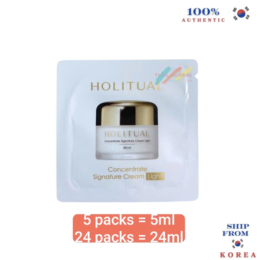 5 แพ็คหรือ 24 แพ็ค Holitual Concentrate Signature Cream LIGHT Eesthetic anti-aging Amorepacific 1ml