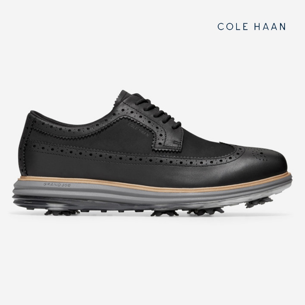 [COLE HAAN] ØRIGINALGRAND Tour Golf WP Mens Waterproof Leather Black / Spiked Sole / Wide W