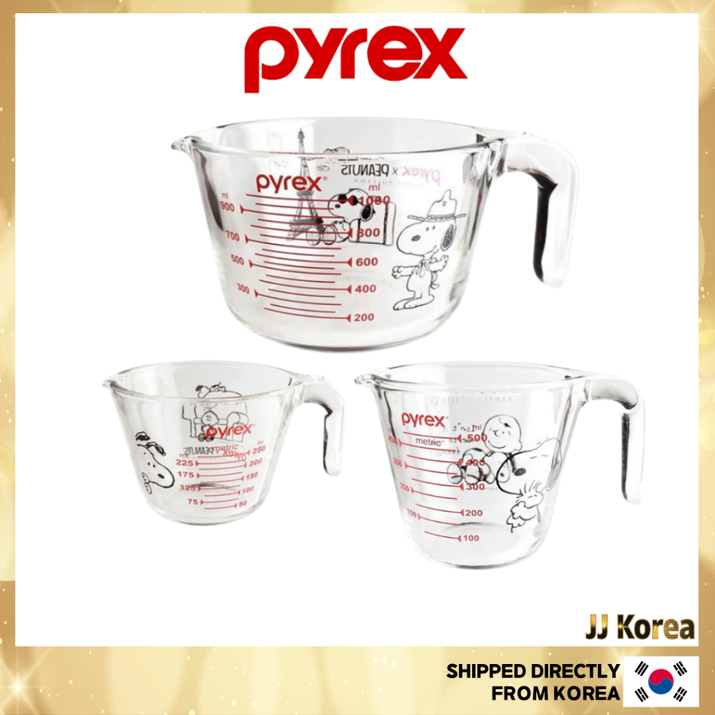 [Pyrex x Peanuts] ถ้วยตวงแก้ว Snoopy (250ml / 500ml / 1000ml)