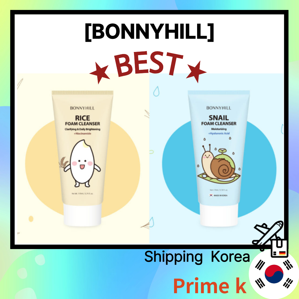 [BONYHILL] Foam Cleanser Rice Foam Cleanser / Snail Foam Cleanser 170ml/อ่อนโยนทุกวันทําความสะอาดล้ํ