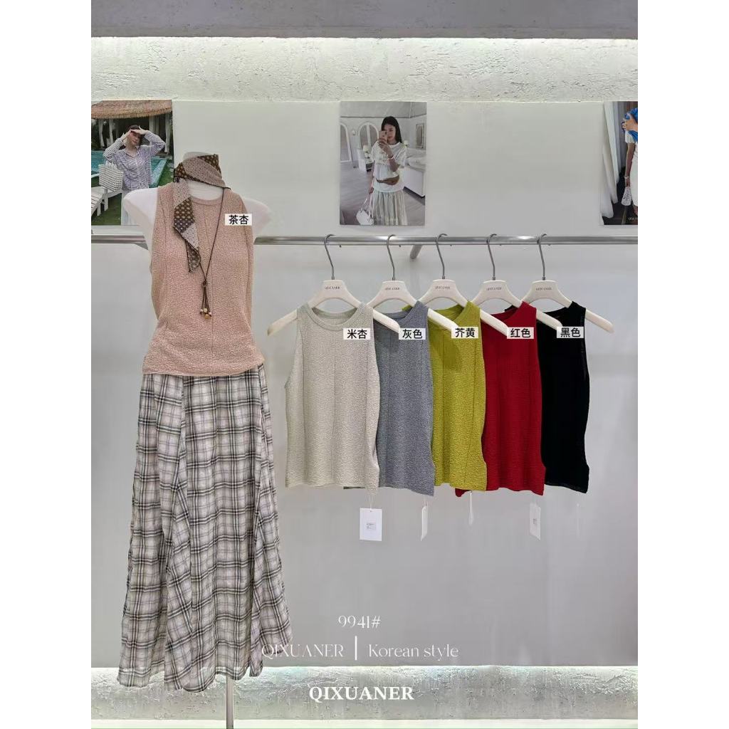 NEW JUN22 9941 P40-50xL50cm เสื้อท็อปผู้หญิง