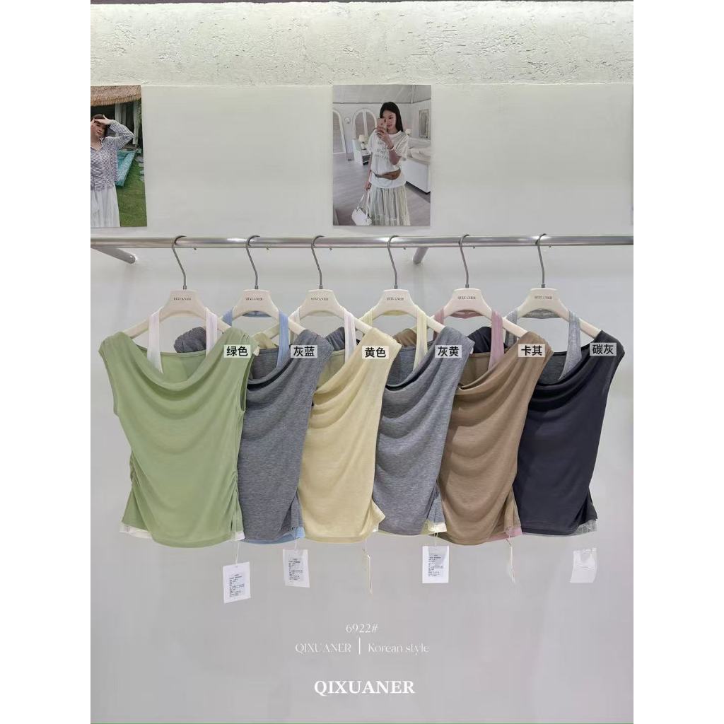 NEW JUN22 6922 P40-50xL50cm เสื้อท็อปผู้หญิง