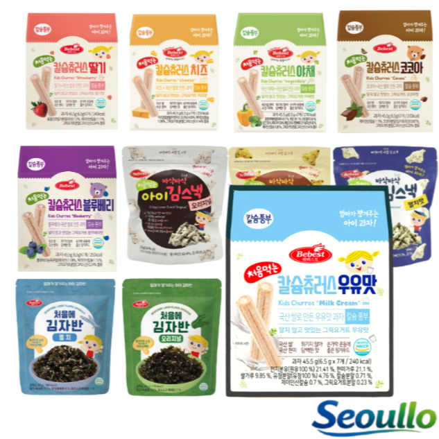 [BEBEST] Baby Snack Churros, Cocoa Strawberry Blueberry ผักชีสนมสาหร่าย