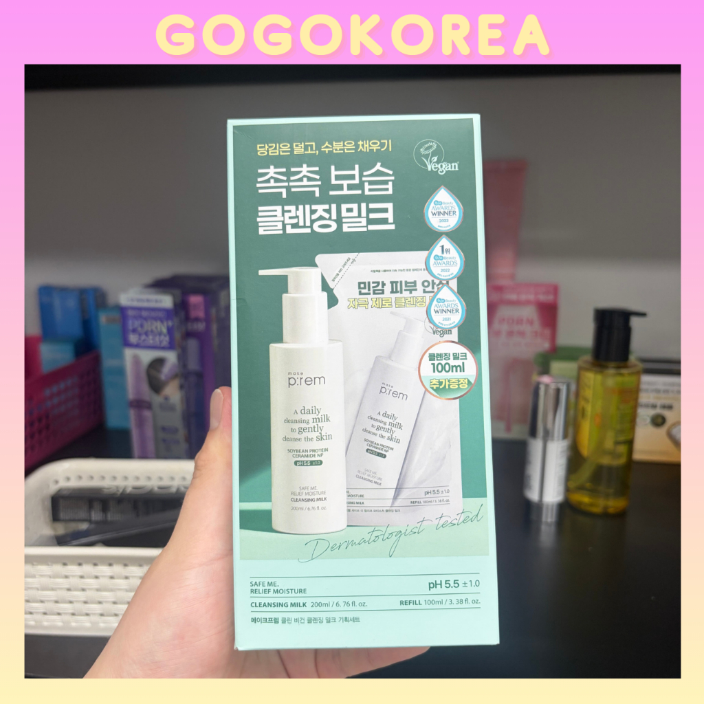 [Make P:rem] Safe Me Relief Moisture Cleanser Milk 200ml + 100ml (รีฟิล)