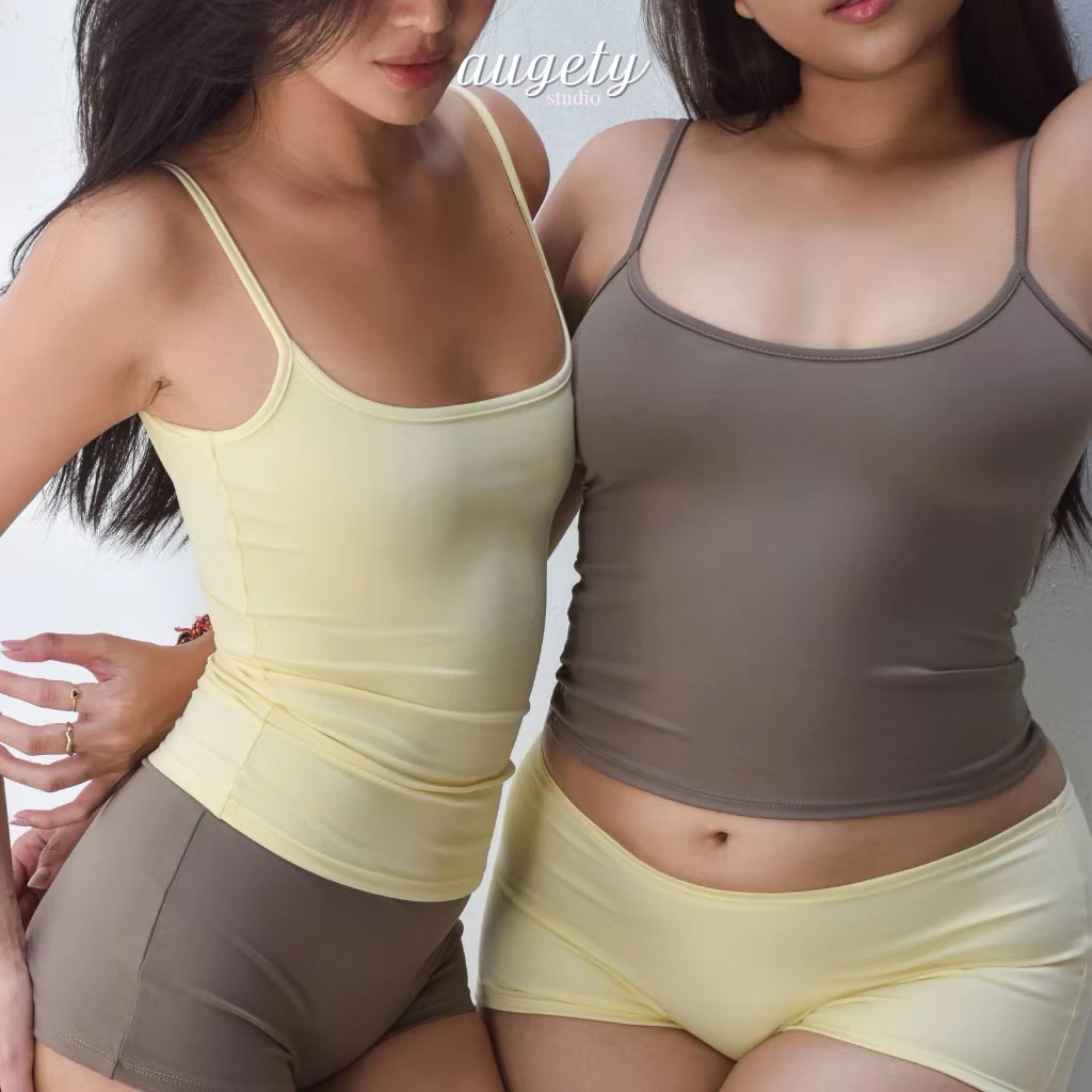 [สีใหม่] Augety Studio MIRA TOP เสื้อเชิ้ตทูพีซพื้นฐานเอวยางยืดคุณภาพสูง