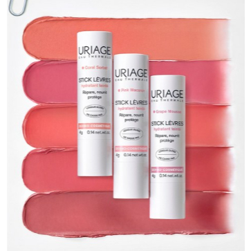 Uriage Stick Lèvres Colored Lip Balm Grape Mousse 4g Moisturizing Tinted Lip Balm Daily Lip Care สํา