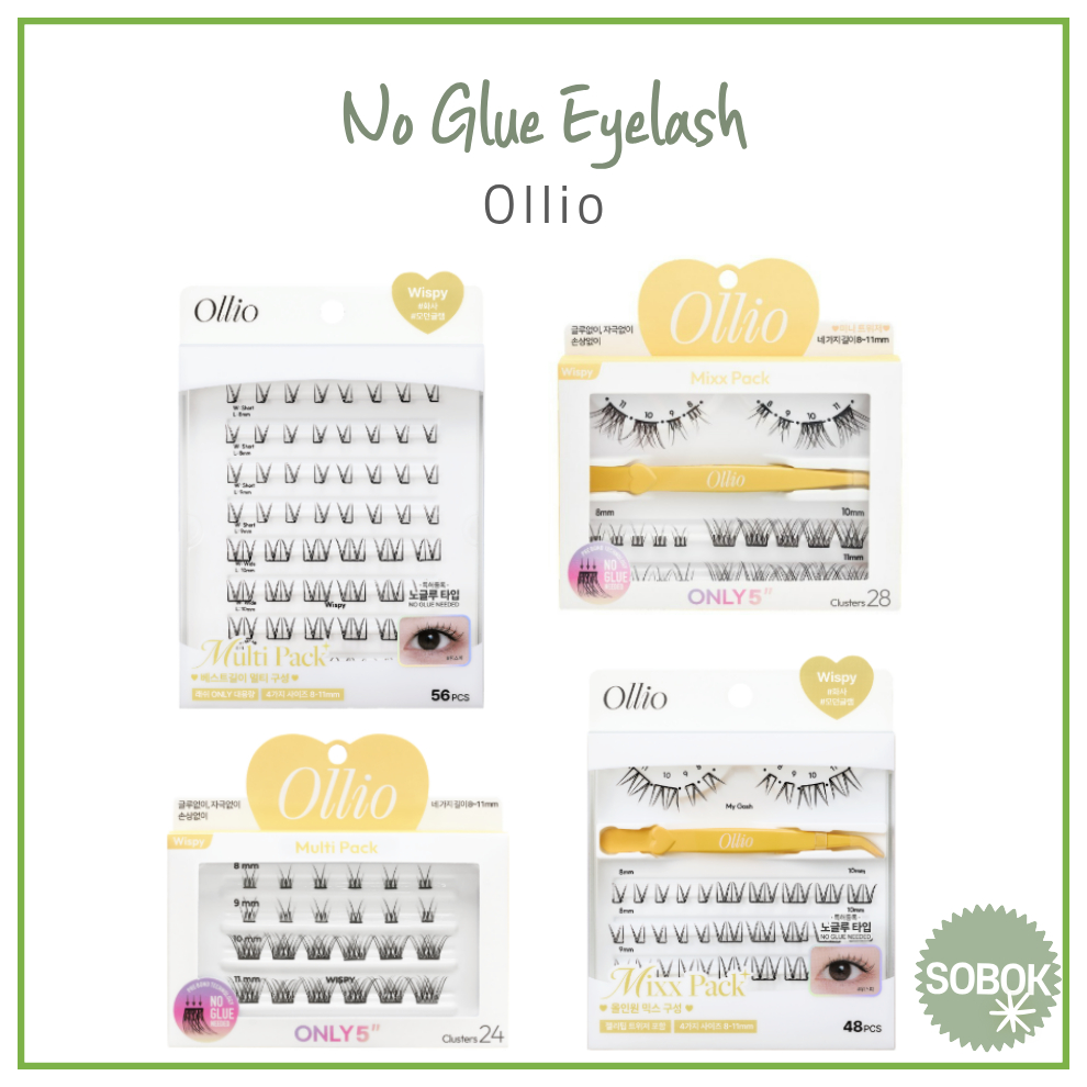 [Ollio] No Glue Eyelash 6Types (mix/multi/single/plus)6Types (mix/single/plus) ไม่มีกาวขนตา