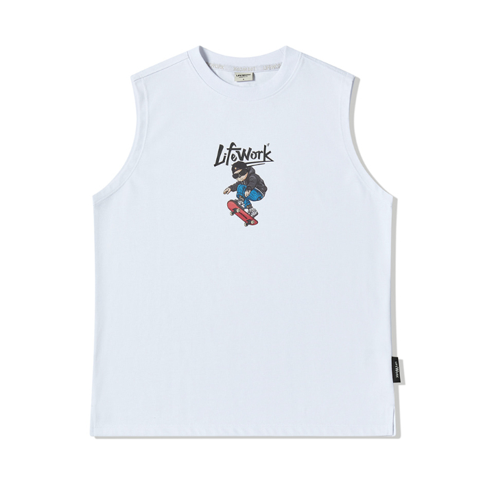 LIFEWORK KOREA Kids Clover Board แขนกุด Unisex Regular Fit Cooling Tank Top 2 สี LK262SL521