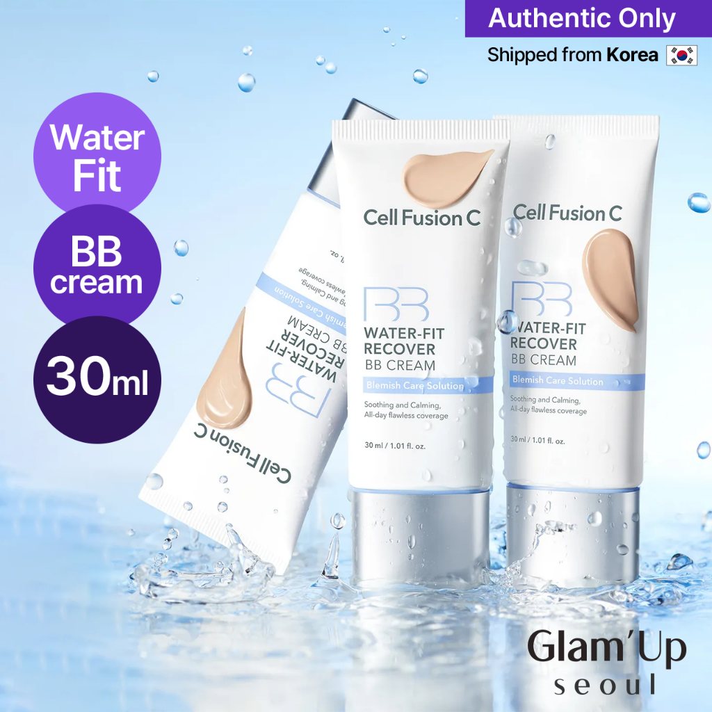 [Cell Fusion C] Water-fit Recovering BB Cream 30ml (3 สี) Skin Tone Full Coverage Moisture Glow Korea Skincare