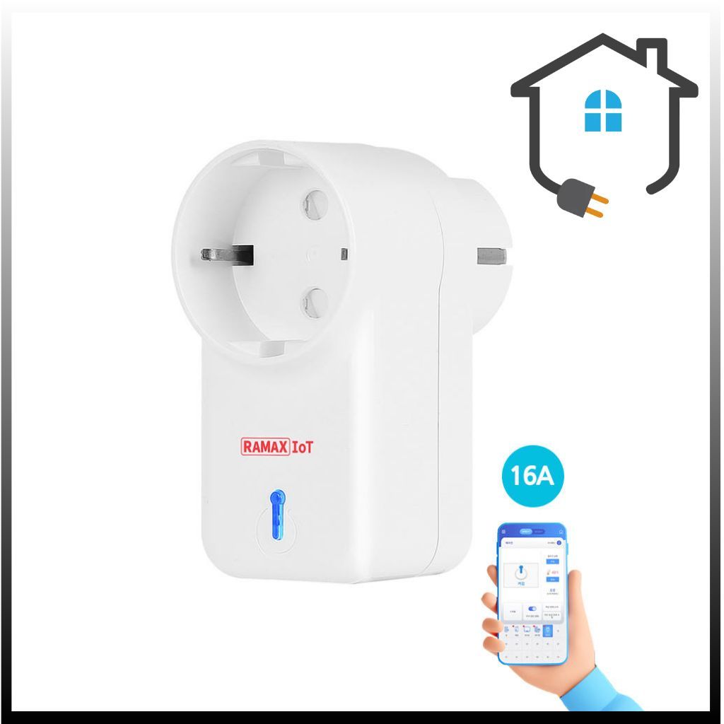 [Ramax] Iot Smart Plug 16A รีโมทคอนโทรลซ็อกเก็ตอัจฉริยะ Made In Korea Rgp-724s