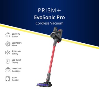 [SHOPEE NO.1] PRISM+ EvoSonic Pro | 25,000Pa | Green LED | 250W BLDC Motor | Cordless Handheld Vacuum Cleaner with HEPA