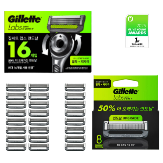 GILLETTE LABS Deep Cleansing Bar Razor Blade รีฟิล (8 ตลับ/16ตลับ)