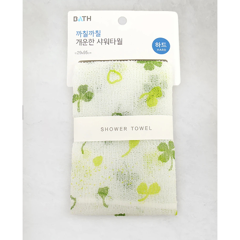[เกาหลี Daiso]Daiso Clover ผ้าเช็ดตัว Soft Body Washcloth ผ้าเช็ดตัวสําหรับทําความสะอาดและอาบน้ําทุก