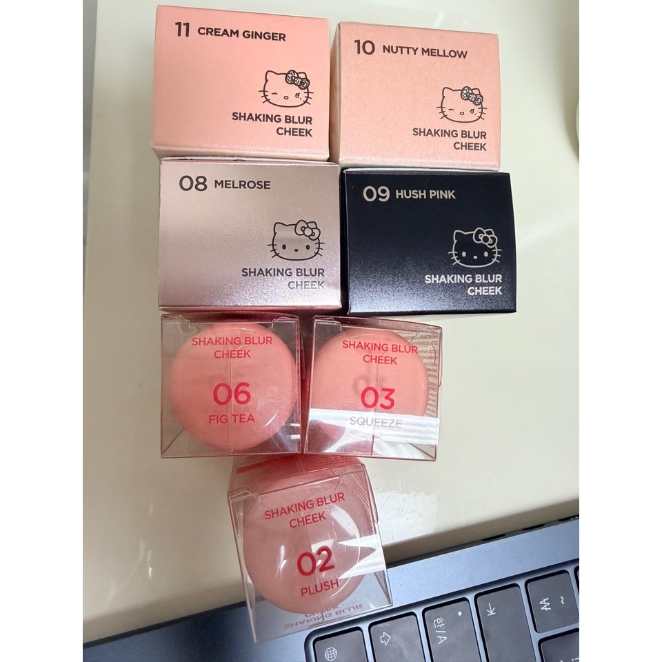 WAKEMAKE x HELLO KITTY Shaking Blusher (8 สี) – ลิควิดบลัชออน เนเชอรัล โกลว์ | ใหม่ 08 Melrose, 09 Hearty Pink