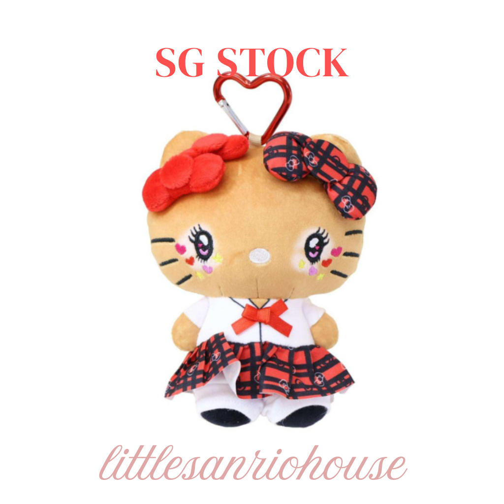 SG แท้ Sanrio Retro Heisei Kogal ชุด Gyaru สไตล์ Hello Kitty Mascot พวงกุญแจ