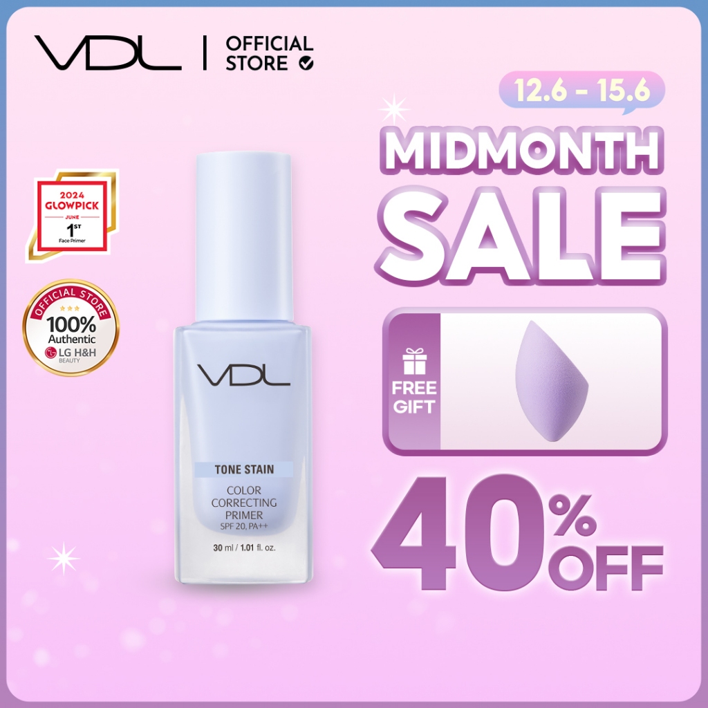 [ส่งฟรี] ใหม่!! VDL Tone Stain Correcting Primer SPF20 PA++ 30ml | เบสปรับสีผิวจากเกาหลี ไพรเมอร์ เมคอัพเบส Base Makeup K-Beauty เมคอัพ คุมมัน ปกปิดรูขุมขน ปรับสีผิวให้เรียบเนียน ดูเป็นธรรมชาติ เบสปรับสีผิวจากเกาหลี| LG BEAUTY OFFICIAL