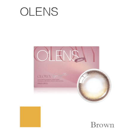 OLENS EYELIGHTER GLOWY Brown 2P คอนแทคเลนส์ 1 เดือน