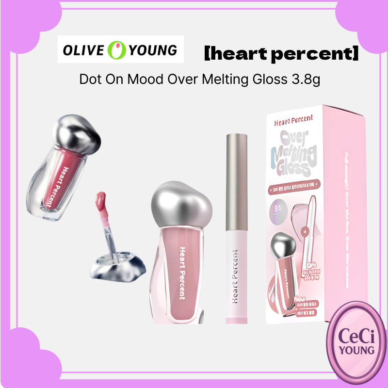 [Heart Percent ] Dot On Mood Over Melting Gloss 3.8g (8 สี) ลิปกลอสเกาหลี