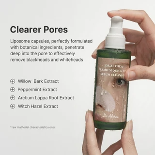 Dr.Althea Premium Quick Step Sebum Cleanser 100ml | เครื่องกําจัดสิวหัวดําอย่างรวดเร็วและมีประสิทธิภาพ | Melt Sebum ไม่มีอิริเทชั่น | เคลียร์รูขุมขน | รีเฟรช แอนด์ บาลานซ์ สกิน