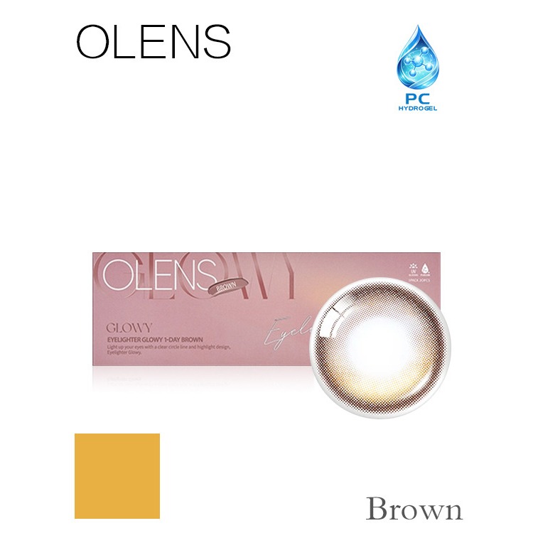 OLENS EYELIGHTER GLOWY Brown 1Day 20P คอนแทคเลนส์
