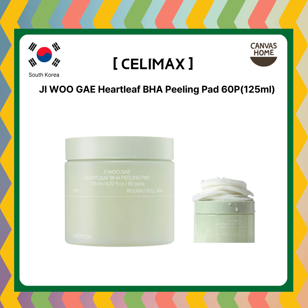 [CELIMAX] JI WOO GAE Heartleaf BHA Peeling Pad 60P(125ml)