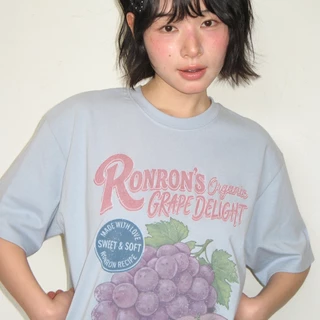 [RONRON] Vintage Grape Over Fit T Shirt / 3colors