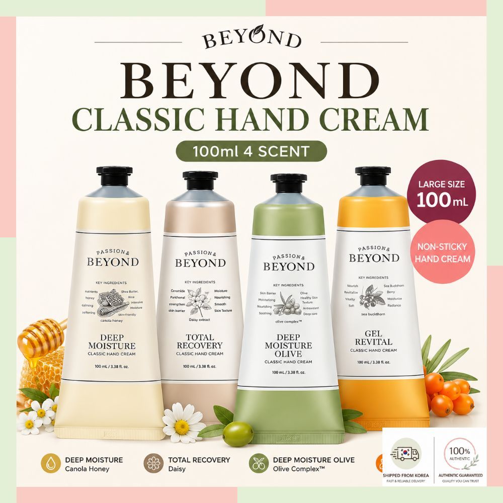 BEYOND Classic Hand Cream 100ml 4 Scent Moisturizing Perfumed Hand Cream Hand Care Collection